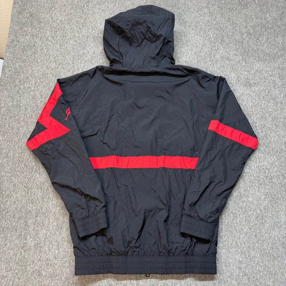 Jordan Jumpman Windbreaker Hooded Jacket Black Red AQ2683-010 Mens Small